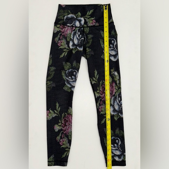 Lululemon High Times Pant Garden Party Smooth Silver Multi Athletic Leggings 4 - Picture 10 of 11